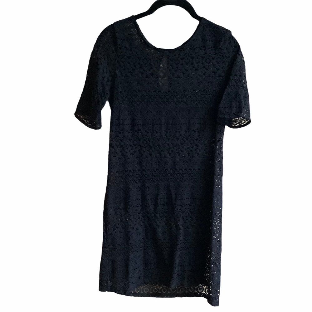 H&M‎ Boho Beach Swim Coverup Dress Crochet Black Women Size XS